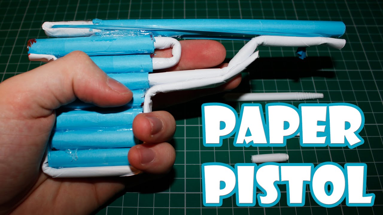 How to make a Paper Gun that Shoots - With Trigger - Sharing Clips